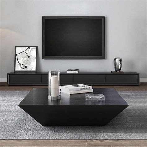 Modern Wood Coffee Table With Storage Square Drum Coffee Table With