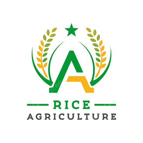 Gambar Surat Desain Logo Pertanian Padi Logo A Beras A Huruf A PNG