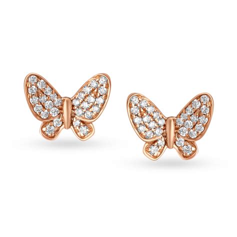 Discover Butterfly Earrings In Gold Latest Esthdonghoadian