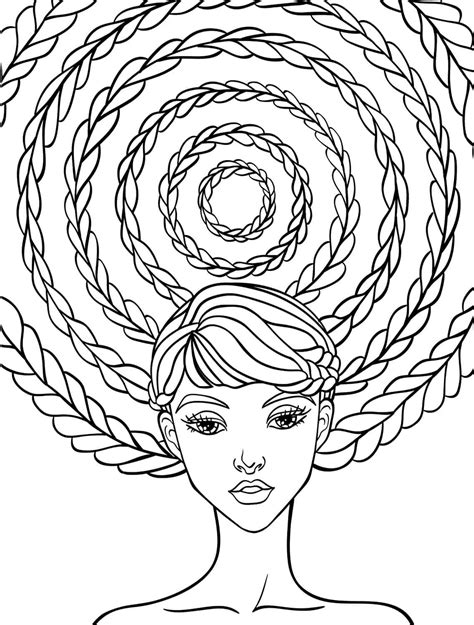 10 Crazy Hair Adult Coloring Pages Page 7 Of 12 Nerdy Mamma