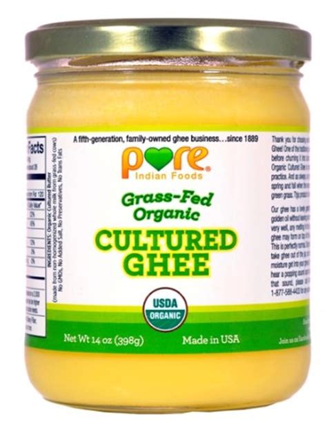 Grassfed Organic Cultured Ghee Pure Indian Foods R Brand Online