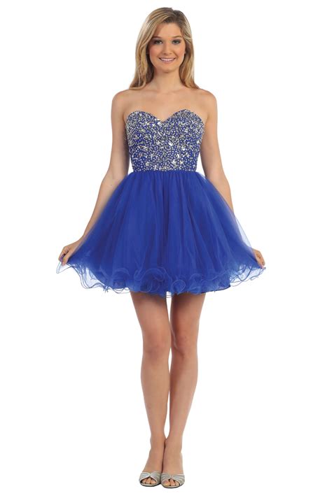 Homecoming Short Strapless Sweetheart 2015 Prom Dress Jewel Embellished