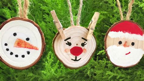 Diy Easy Wood Slice Ornaments For Christmas Craft Project For Kids And