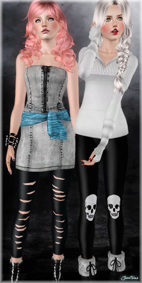 Downloads Sims 3click Leggins Pants And Accessories 4 Designs