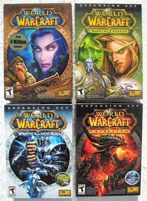 USED World Of Warcraft The Burning Crusade Wrath Of The Lich King Cataclysm Set