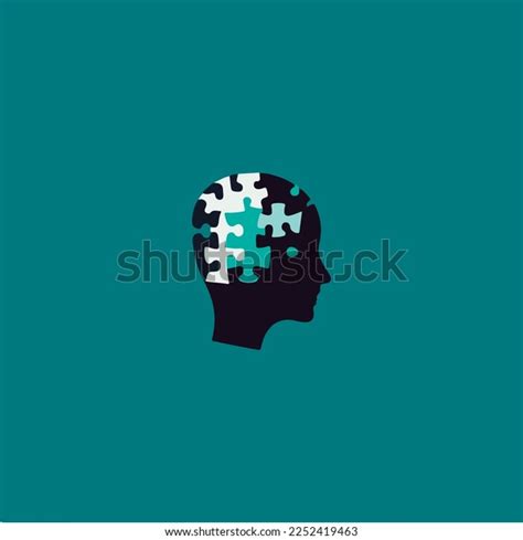 Silhouette Thinking Head Puzzle Symbol On Stock Vector Royalty Free