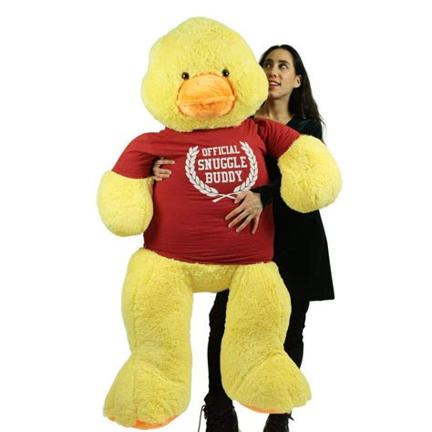 4 Foot Giant Stuffed Duck 48 Inch Soft Big Plush Wears Tshirt Official