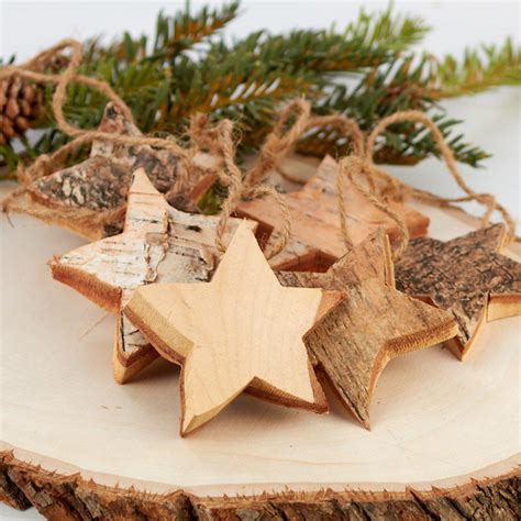Rustic Birch Star Ornaments Christmas Ornaments Christmas And
