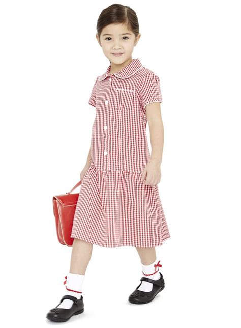Girls School Uniform Dresses Girls Red 2 Pack Great Value Gingham