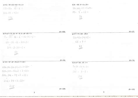 Expressões Numéricas 6 Ano Com Gabarito