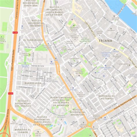 Seville Modern Atlas Vector Map Boundless Maps