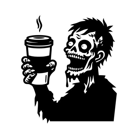 Coffee Zombie Svg Image File For Cricut Silhouette Laser Machines
