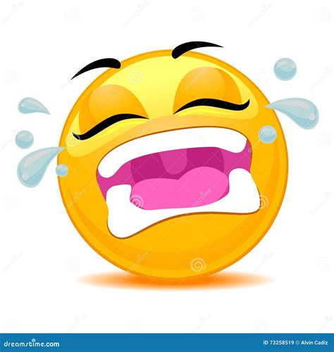 Smiley Emoticon Crying Out Loud Stock Vector Illustration Of Scared