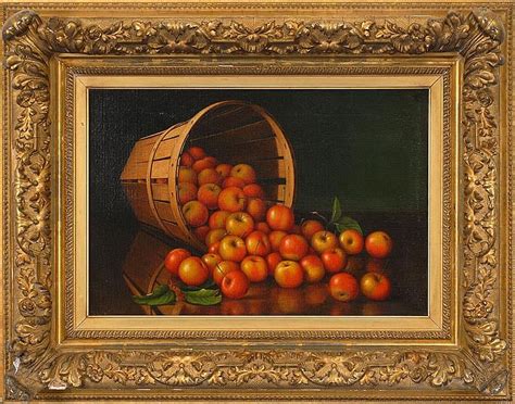 Lot Levi Wells Prentice American 1851 1935 Apples Spilling Out Of