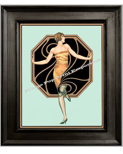 Art Deco Flapper Woman Art Print X Classic Image Etsy