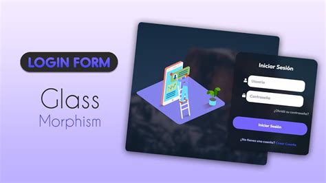 Glassmorphism Login Form Responsive Login Using HTML CSS JS YouTube