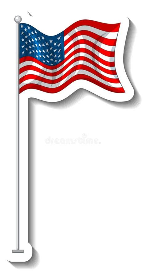 American Flag Pole Clip Art Stock Illustrations 39 American Flag Pole