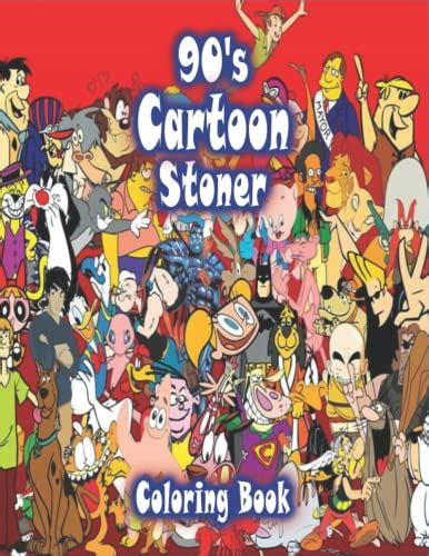 90s Cartoon Stoner Coloring Book Trippy Coloring Book For Adults Weed