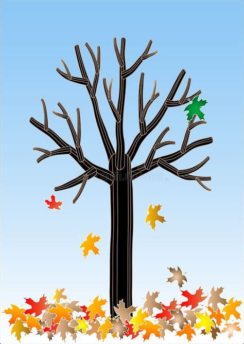 The Last Leaf Stock Vector Illustration Of Green Orchard 5428246