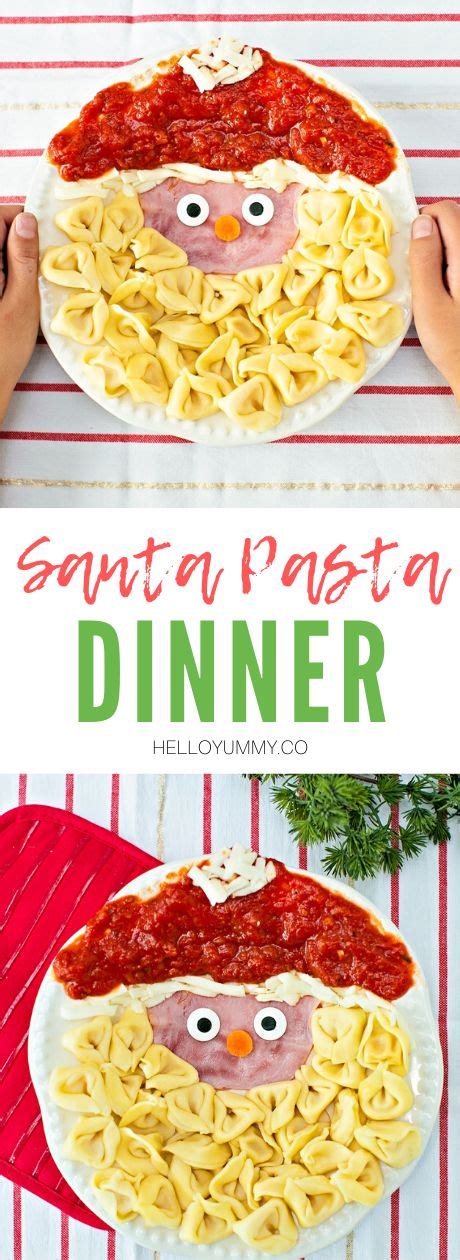 It is just dh and i.and we are already having steak on christmas eve. Santa Pasta Christmas Dinner idea for kids. Cute edible, healthy holiday food idea and treat for ...