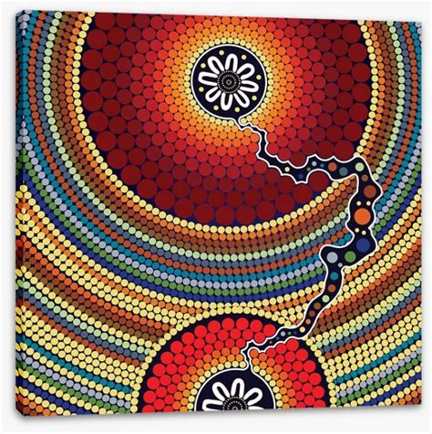 Connection Stretched Canvas 24779 By Wall Art Prints Aboriginal Art