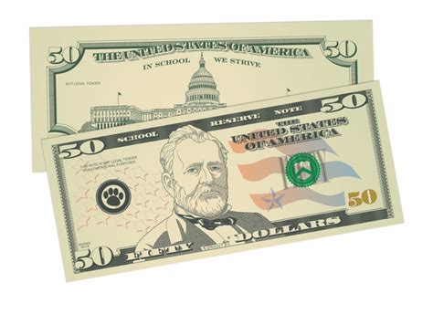 Printable Play Money 50 Dollar Bills Printable Bill Of Sale Images