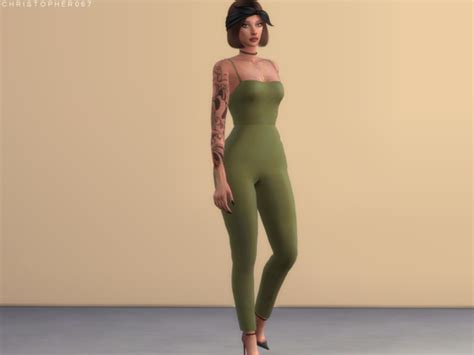 Candice Jumpsuit By Christopher067 At Tsr Sims 4 Updates