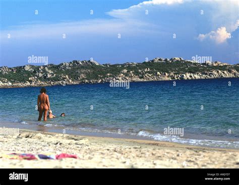 France Corsica People Wading At Nude Beach Stock Photo 5419990 Alamy