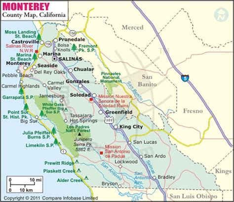Monterey County Map County Map Monterey County California Map