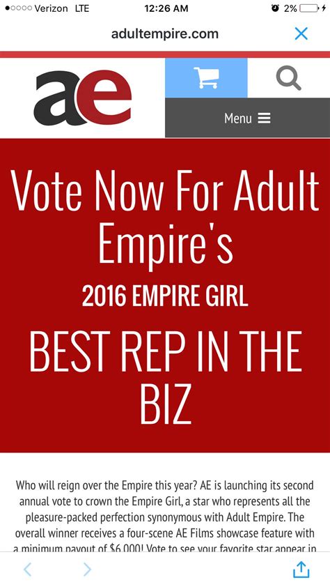 Tw Pornstars Pic V Rod Twitter Vote For Me For Adultempire S Empire Girl Click