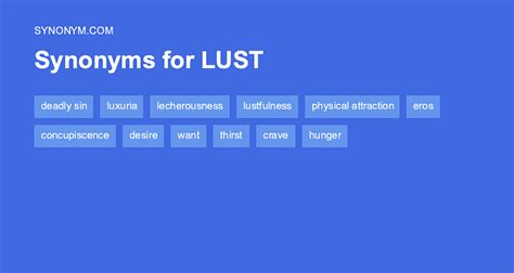 another word for lust synonyms and antonyms