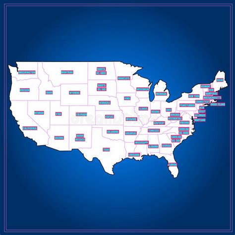 United States Of America Map Illustration Stock Illustration