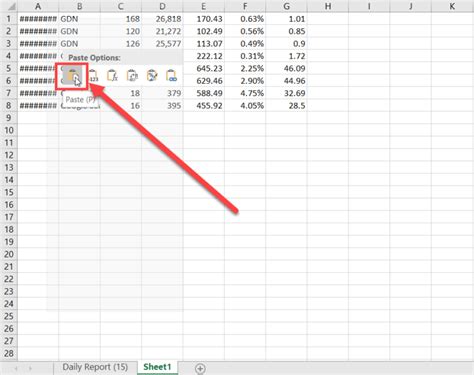 การก็อปปี้และวางข้อมูลแบบต่าง ๆ ใน Excel - น้องแอนดอทคอม