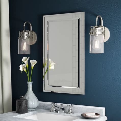 Saracen W 26 H Recessed Frameless Medicine Cabinet With Mirror And 2