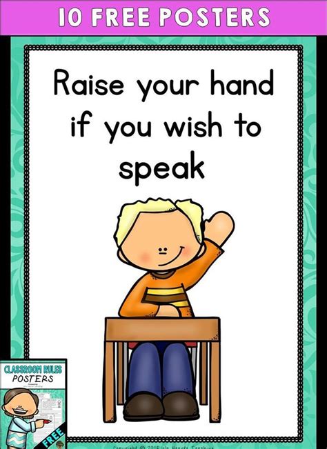 10 Free Classroom Rules Posters Classroom Rules Poster Preschool