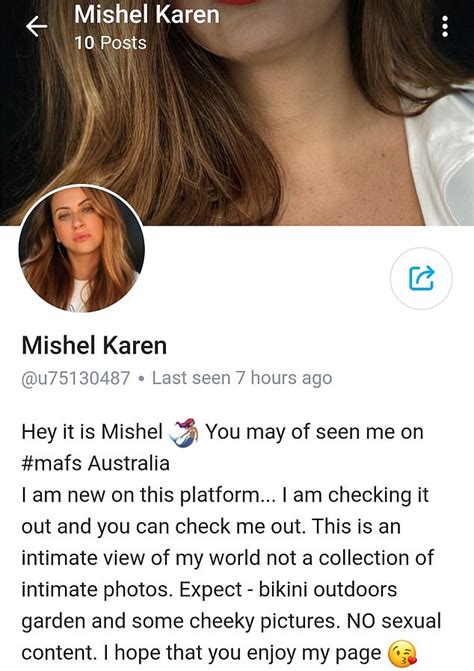 Married At First Sights Mishel Karen Reveals She Has Joined Onlyfans Daily Mail Online