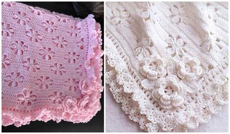 How To Make A Crochet Flower Baby Blanket Best Flower Site