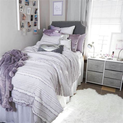 The ultimate guide to shopping for dorm bedding. Crushed Velvet Pillow - Nirvana in 2020 | Purple dorm ...