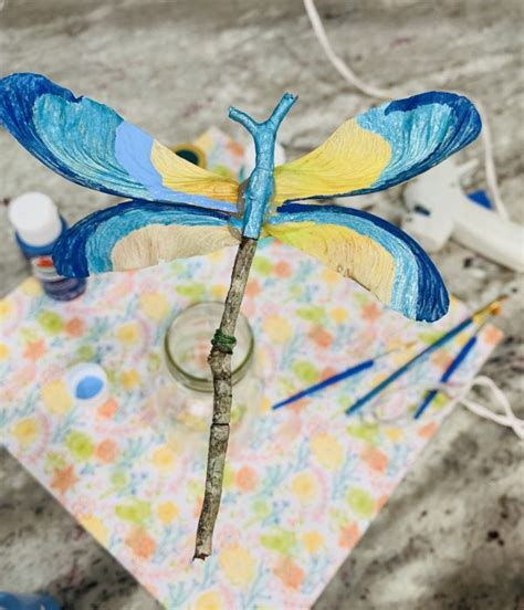 Kids Craft Maple Seed Dragonfly —
