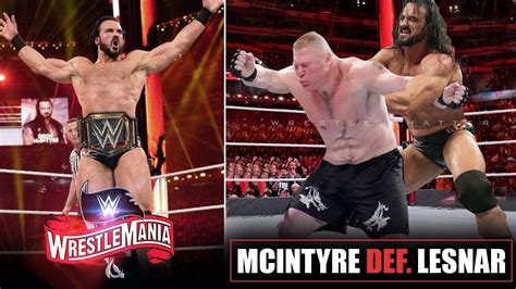 Wrestlemania 36 Highlights Brock Lesnar Strendu