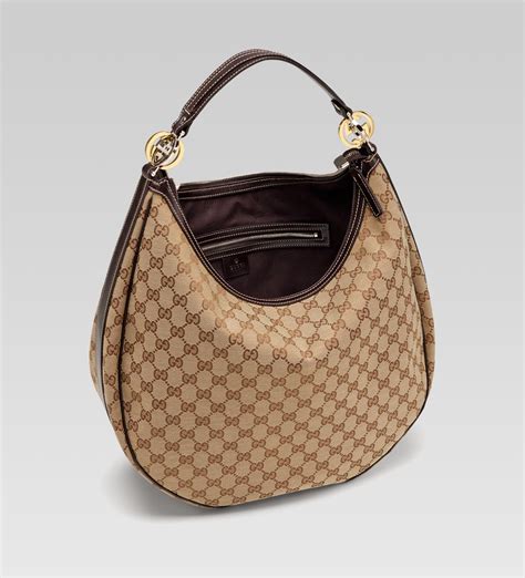 Gucci Gg Twins Large Hobo With Interlocking G Ornaments In Beige