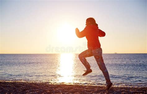 Girl Running On The Beach Stock Image Image Of Running 52181767