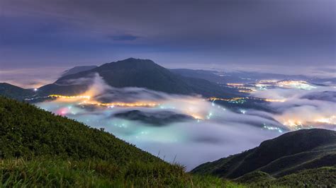High Resolution Wallpaper Of Taiwan Wallpaper Of Mountains Fog Lights