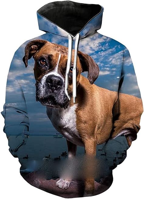 Animal Boxer Dog Pet Hoodie Harajuku Casual Sweatshirt 3d Print Men