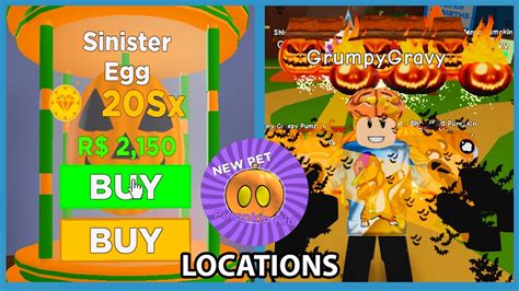 I Opened The New Sinister Egg All Pumpkin Locations Roblox Magnet
