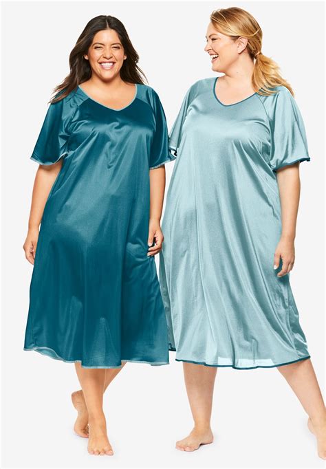 2-Pack Nightgown Set by Only Necessities®| Plus Size Nightgowns | Woman ...