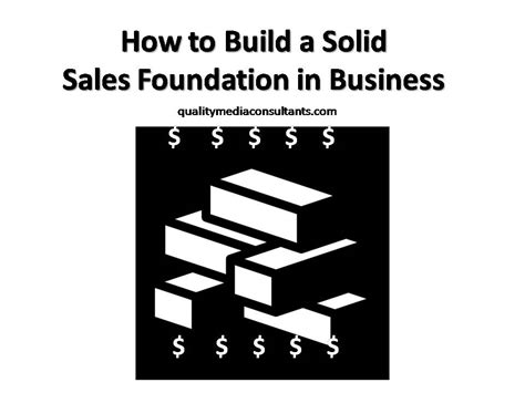 How To Build A Solid Sales Foundation Graphic Image Quality Media