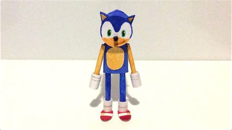 How To Make Paper Sonic The Hedgehog Youtube