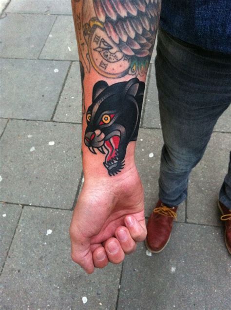 How to draw a panther head tattoo. traditional tattoo : Photo | Hand tattoo cover up ...
