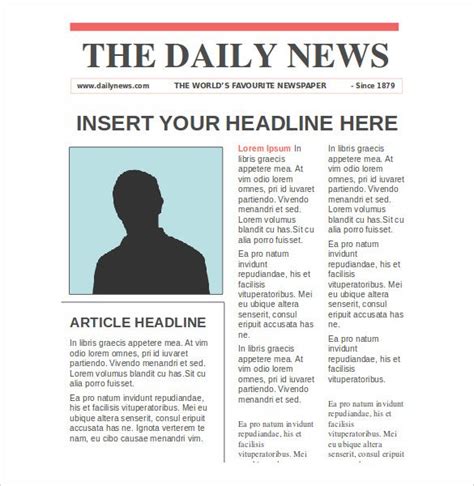 Blank Newspaper Template For Word 5 Templates Example Templates